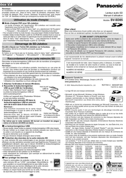 Panasonic SV-SD SD85 Manuel utilisateur