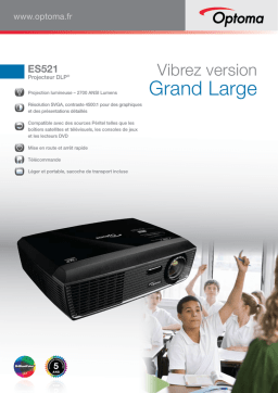 Optoma ES521 Projecteur DLP® | Chat IA & PDF