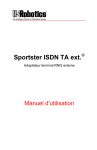 U.S. Robotics Sportster ISDN TA ext. Manuel utilisateur