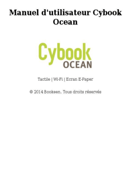 Bookeen Ocean Manuel utilisateur