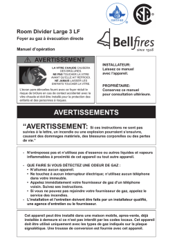 Bellfires Room Divider Large 3 LF Mode d'emploi