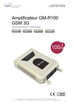 GM-R100 Amplificateur GSM 3G : AI Chat & PDF Download