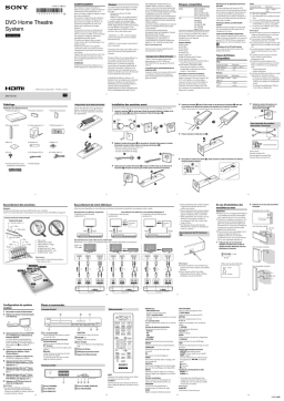 Sony DAV-TZ150 Système Home Cinéma : IA et PDF