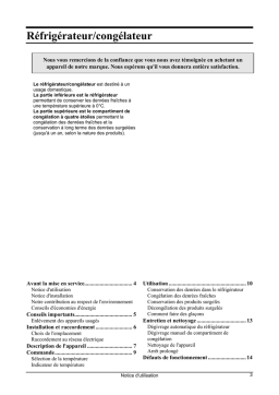 Gorenje réfrigérateur-congélateur Manuel utilisateur