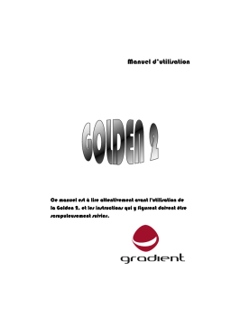 Gradient GOLDEN 30 Manuel utilisateur