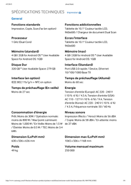 SL M4370LX: Spécifications + Chat IA & Téléchargement PDF