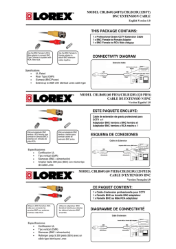 CBLB60U/CBLB120U Câble BNC | Aide IA & PDF