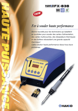 HAKKO FX-838 Station Soudage | Chat IA & PDF