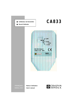Chauvin Arnoux CA833 Manuel d'Utilisation | AI Chat