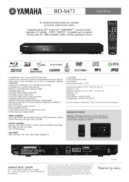 Yamaha BD-S473 Lecteur Blu-ray : IA & PDF inclus