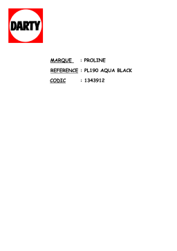 PROLINE PL190 AQUA BLACK Manuel d'utilisation | AI Chat & PDF Access