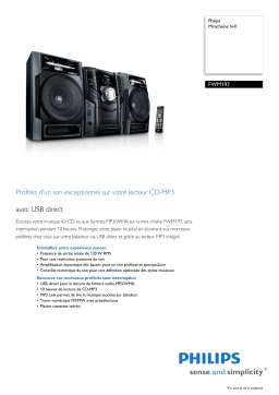 Philips FWM197 Mini-chaîne Hi-Fi: IA et PDF