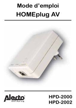 Alecto HOMEplug AV HPD-2000 Manuel utilisateur