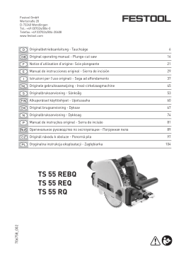 Festool TS 55 RQ Manuel utilisateur