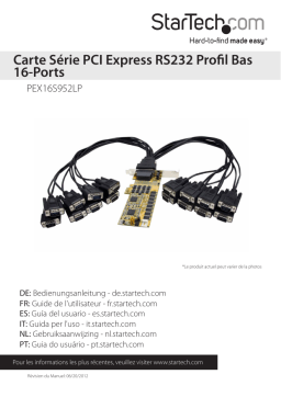 StarTech.com PEX16S952LP 16-Ports Manuel utilisateur