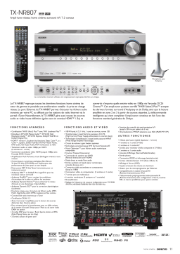 Onkyo TX-NR807 Fiche Technique | Chat IA & PDF