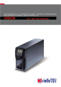 Riello VISION VST 800 Manuel utilisateur