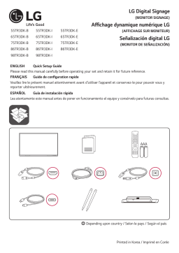 LG 55TR3DK-B, 55TR3DK-I, 55TR3DK-E Guide d'installation + Chat IA