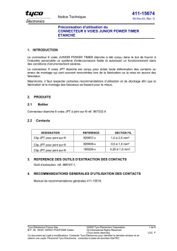 Tyco JPT 6 voies : Notice Technique | AI Chat