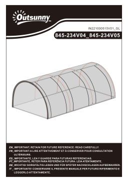 Outsunny 845-234V04 Foil Greenhouse Manuel utilisateur