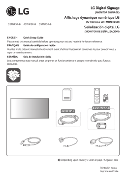 LG 32TNF5P-B, 43TNF5P-B, 55TNF5P-B : Guide Rapide + IA