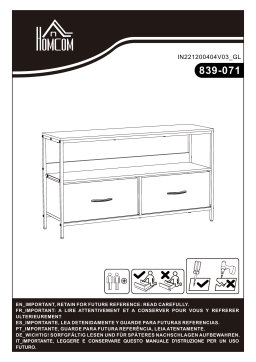 HOMCOM 839-071 Manuel utilisateur