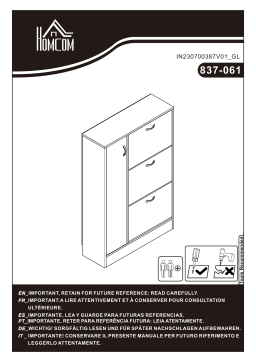 HOMCOM 837-061 Meuble à chaussures | AI Chat & PDF