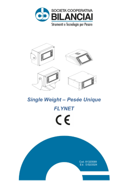 Bilanciai WEIGHING INDICATOR APPLICATIONS FLYNET50 SingleWeight Manuel du propriétaire