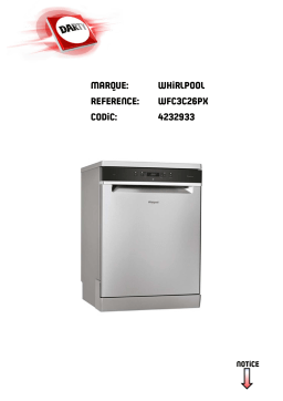 Whirlpool WFC3C26PX : Guide d'utilisation + AI Chat