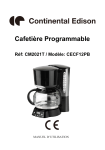 CM2021T CECF12PB Cafeti&egrave;re Programmable: AI Chat &amp; PDF