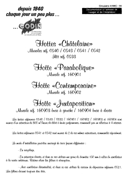 GODIN Hottes 0540, 0543: Chat IA & PDF