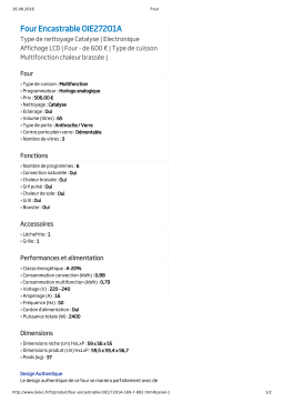 Beko OIE27201A : Four Encastrable | AI Chat & PDF