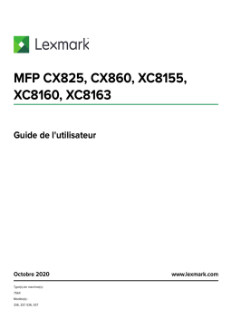 Lexmark CX825, CX860, XC8155 Guide | AI Chat & PDF Access