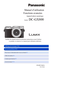 Manuel d'utilisation DC-GX800 avec IA et PDF
