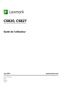 Lexmark CS820, CS827: Guide utilisateur + IA Chat & PDF