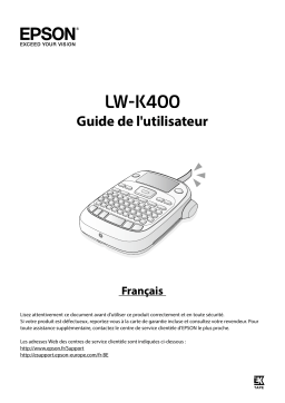 Guide d'Utilisateur EPSON LW-K400 + Chat IA & PDF
