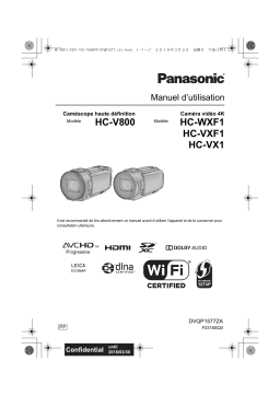 Panasonic HC-V800, HC-WXF1 Manuel d'utilisation + IA