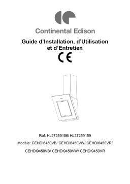 CONTINENTAL EDISON CEH6052BVB Manuel du propriétaire