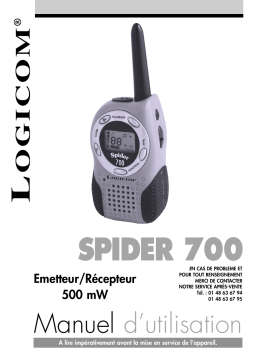 Logicom Spider 700 Manuel du propriétaire