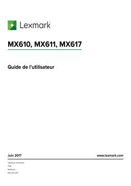 Lexmark MX610, MX611, MX617 : Guide Utilisateur | AI Chat