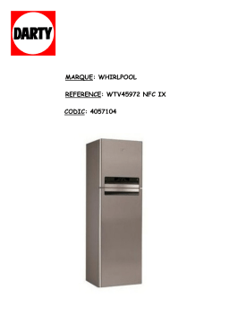 Whirlpool WTV 4597 NFC IX Manuel du propriétaire