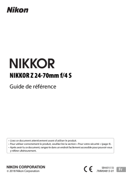 Nikon NIKKOR Z 24-70mm f/4 S Guide de référence