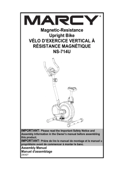 Marcy Magnetic NS 714U Upright Indoor Cycling Stationary/ Manuel du propriétaire