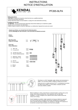 Kendal Lighting PF265-9LPA-BLK Manuel utilisateur