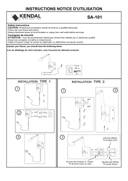 Kendal Lighting SA101-BLK Manuel utilisateur