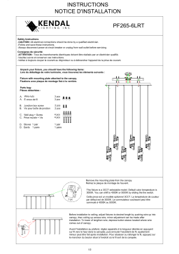 Kendal Lighting PF265-6LRT-BLK Manuel utilisateur