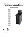 PolyScience Bains Thermostat&eacute;s | Manuel d'Utilisation + AI