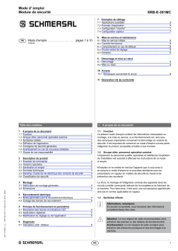 Schmersal SRB-E-301MC : Mode d'emploi + IA