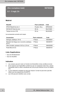 Zinc (complexe total) : Guide d'utilisation | AI Chat