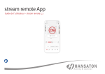 Hansaton stream remote App 5.2.0 Mode d'emploi